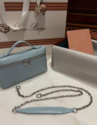 wholesale quality loro piana l19 python skin ice blue